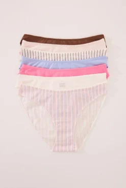 Pack 7 bragas clásicas algodón multicolor glitter