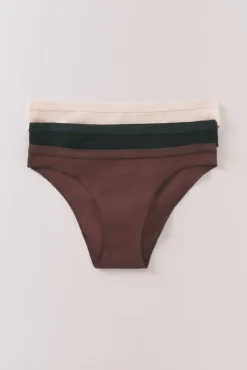 Pack 3 bragas clásicas canalé blanco