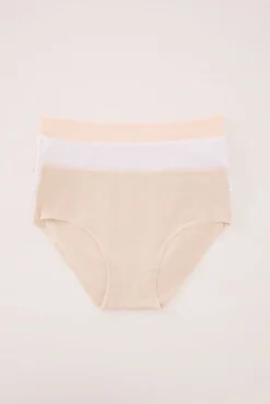 Pack 3 bragas culotte algodón orgánico