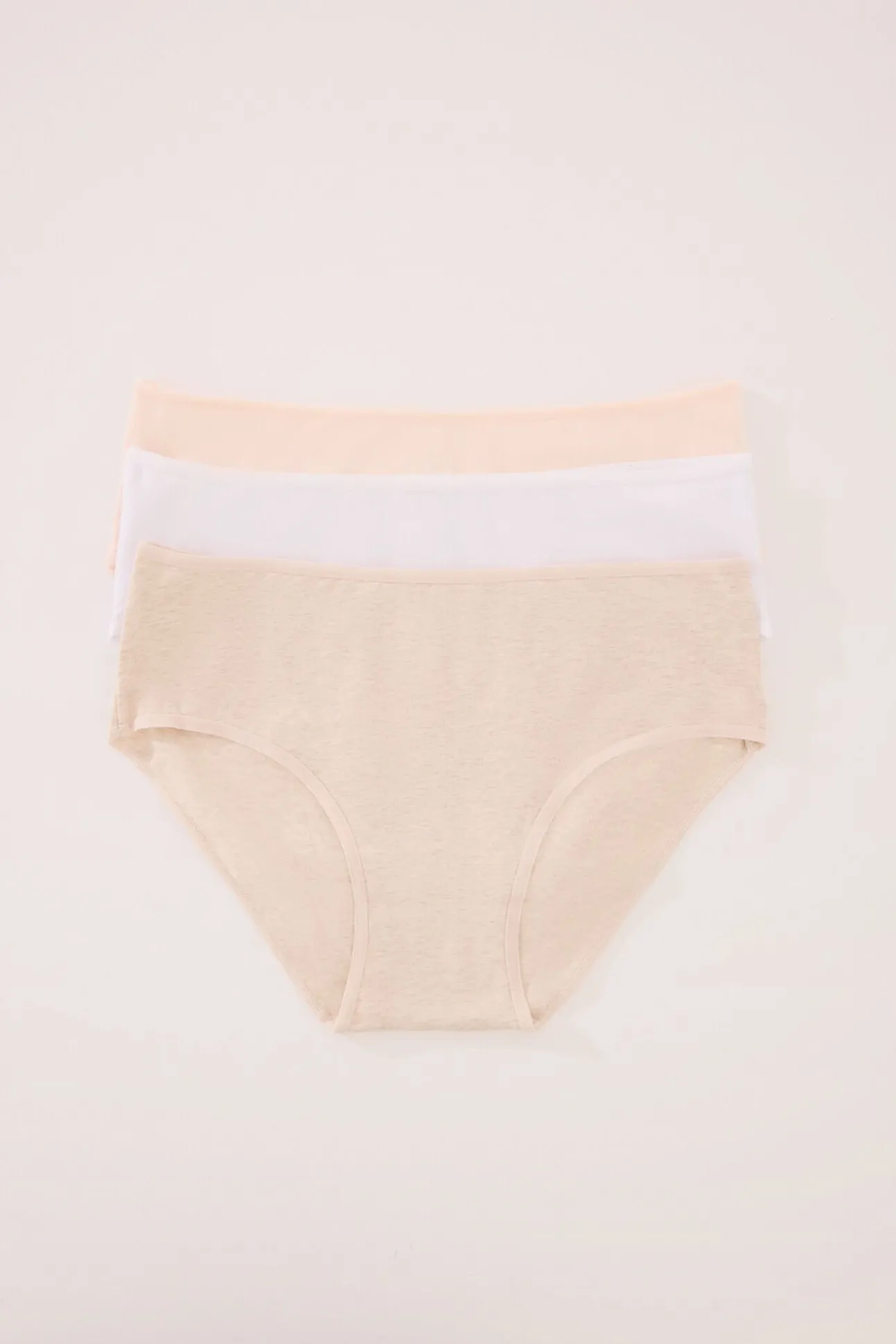 Pack 3 bragas culotte algodón orgánico