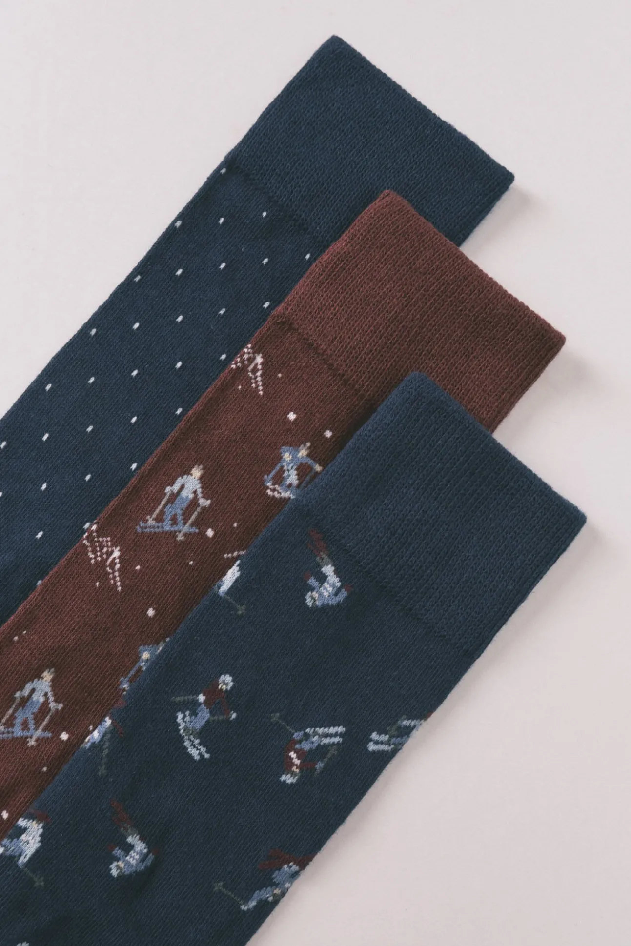 Pack 3 calcetines largos algodón ski