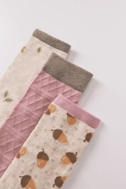 Pack 3 calcetines largos ardillas