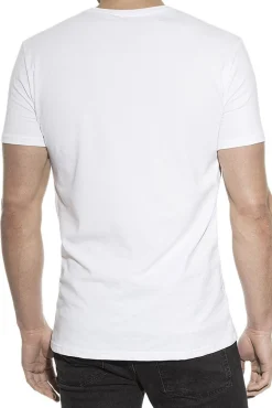 Pack 2 camisetas elásticas cuello caja algodón orgánico blancas