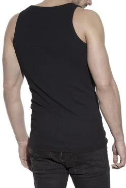 Pack 2 camisetas sin mangas de algodón orgánico negras