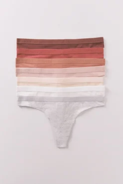 Pack 7 tangas algodón logo bordado