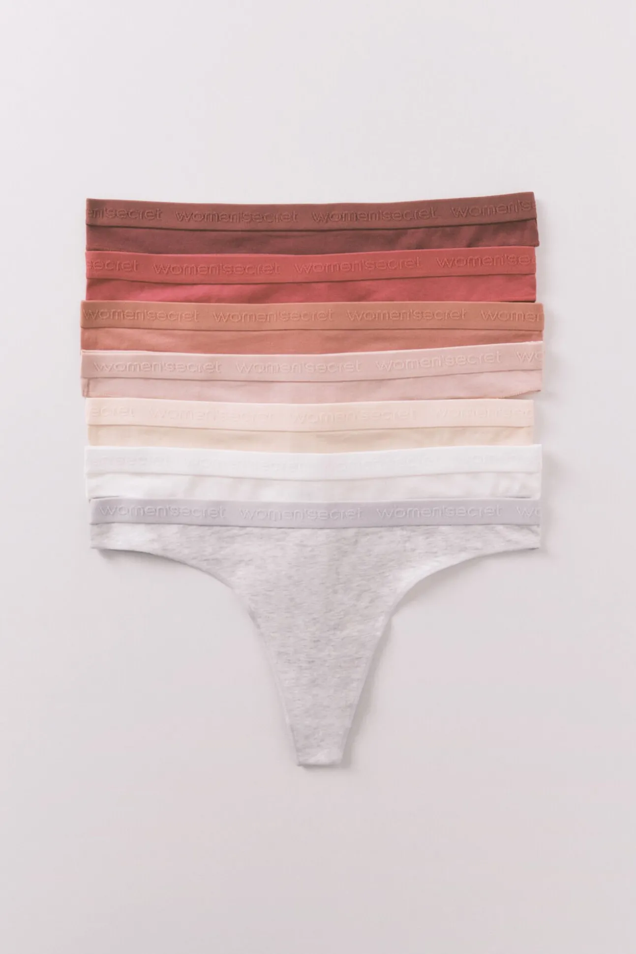 Pack 7 tangas algodón logo bordado