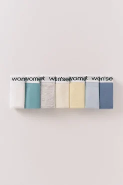 Pack 7 tangas algodón logo blanco