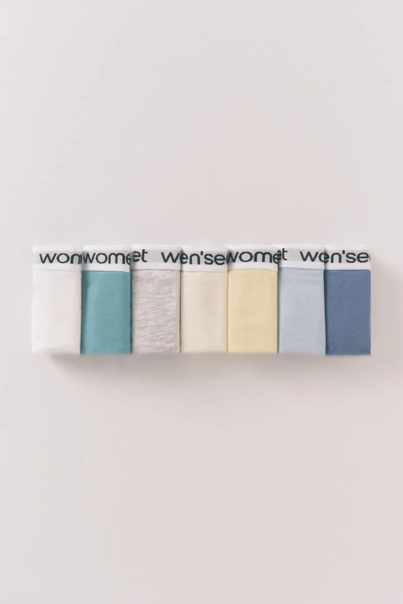 Pack 7 tangas algodón logo blanco