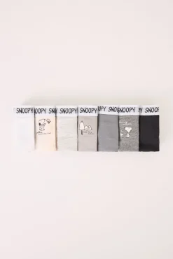 Pack 7 tangas algodón multicolor Snoopy