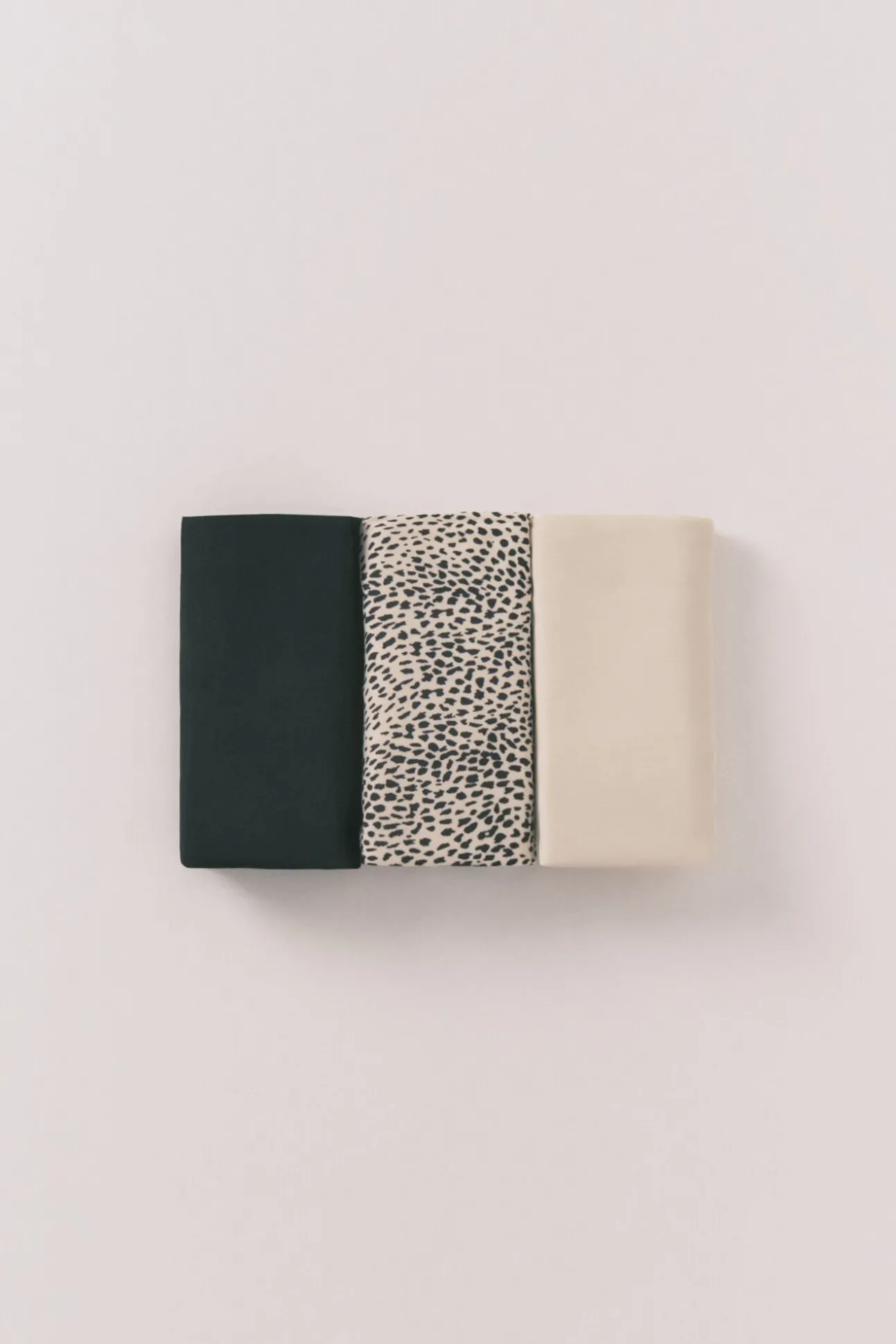 Pack 3 tangas animal print beige y negro