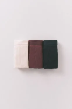 Pack 3 tangas canalé blanco