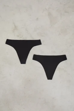 Pack 2 tangas negro laser cut