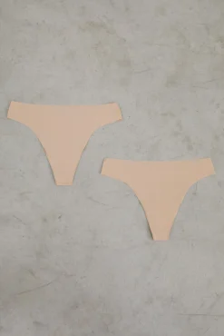 Pack 2 tangas nude laser cut