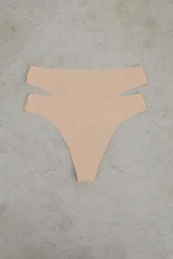 Pack 2 tangas nude laser cut