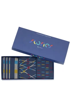 Pack de 3 calcetines cortos de algodón orgánico Stories Mikado