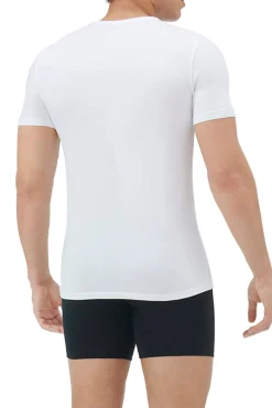 Pack de 2 camisetas de cuello pico de algodón elástico para hombre