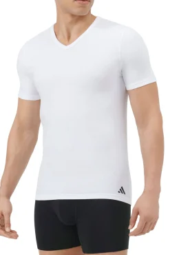 Pack de 2 camisetas de cuello pico de algodón elástico para hombre