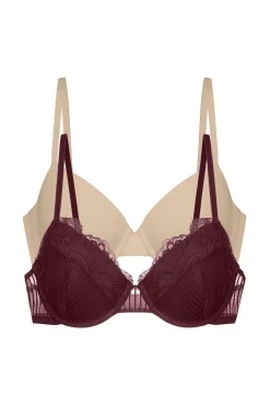 Pack de dos piezas Emersyn Sujetador demi acolchado