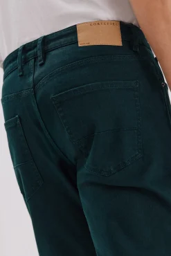 Pantalón 5 bolsillos color regular fit