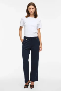 Pantalón ancho con botones