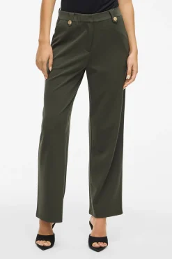 Pantalón ancho con botones