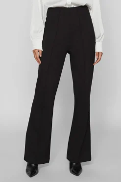 Pantalón campana cintura alta elástica