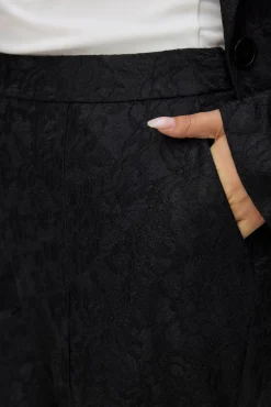 Pantalón campana encaje talla grande