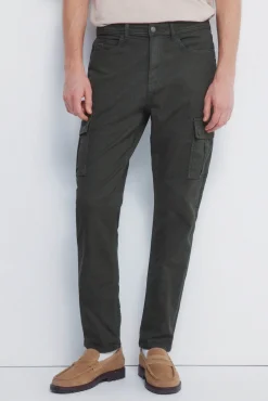 Pantalón cargo lavado slim fit
