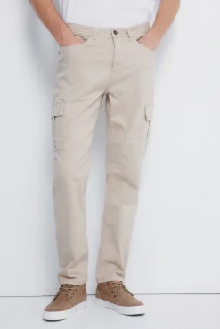Pantalón cargo lavado slim fit