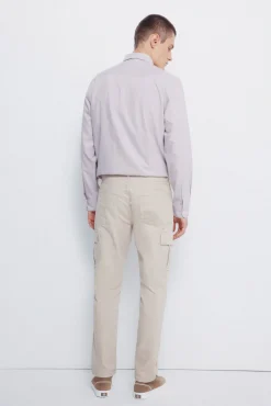 Pantalón cargo lavado slim fit