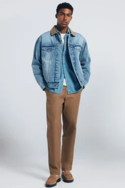 Pantalón chino canvas straight fit