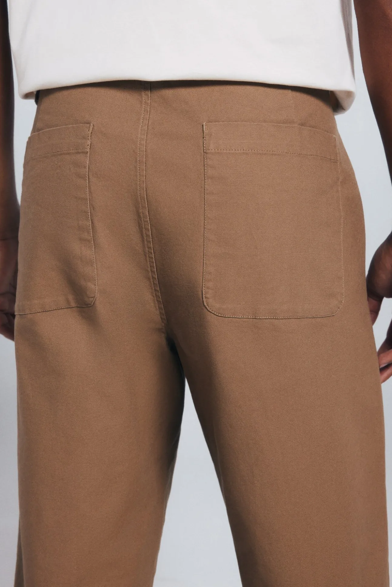 Pantalón chino canvas straight fit