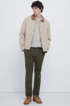 Pantalón chino micro pana slim fit