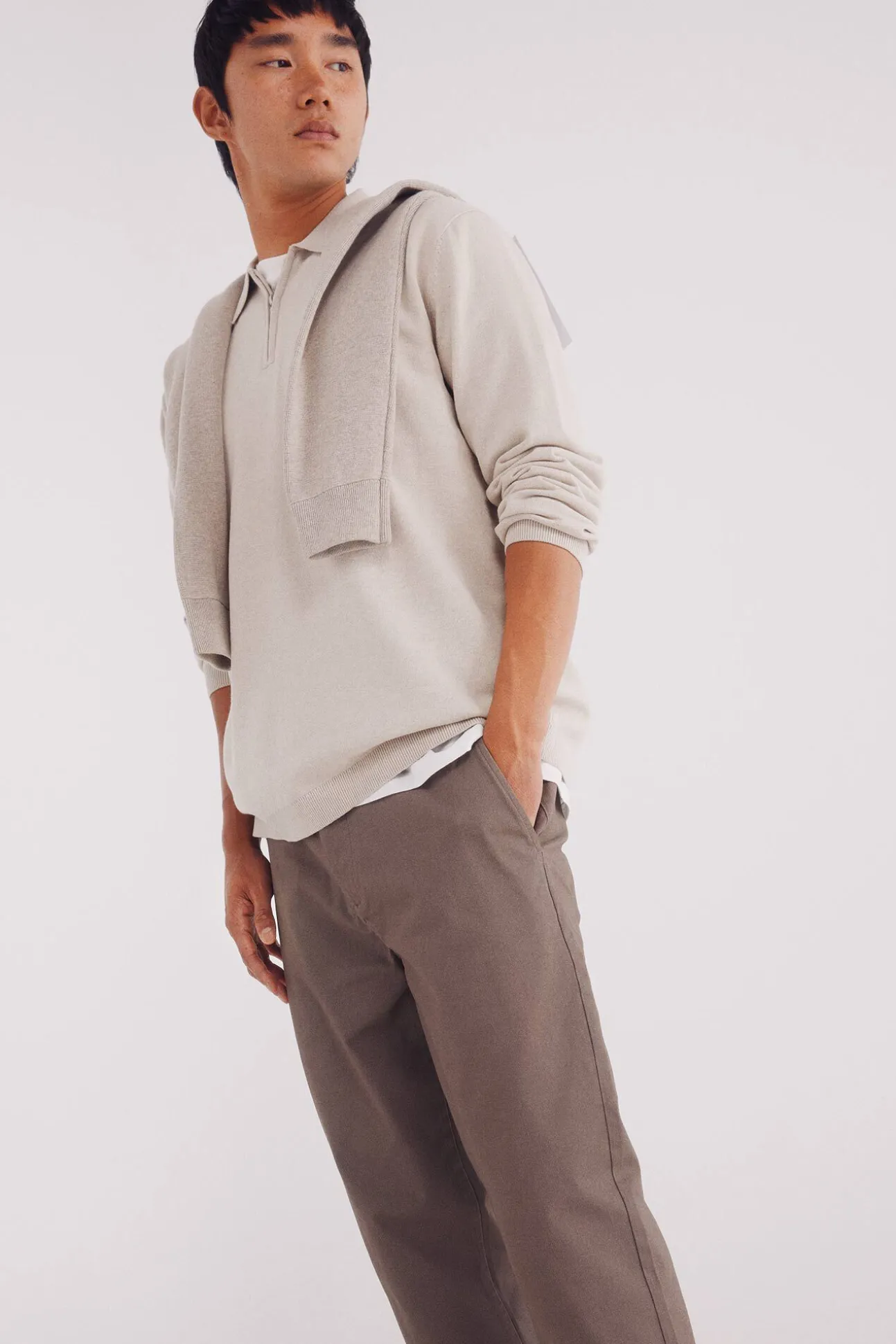 Pantalón chino microestampado slim fit