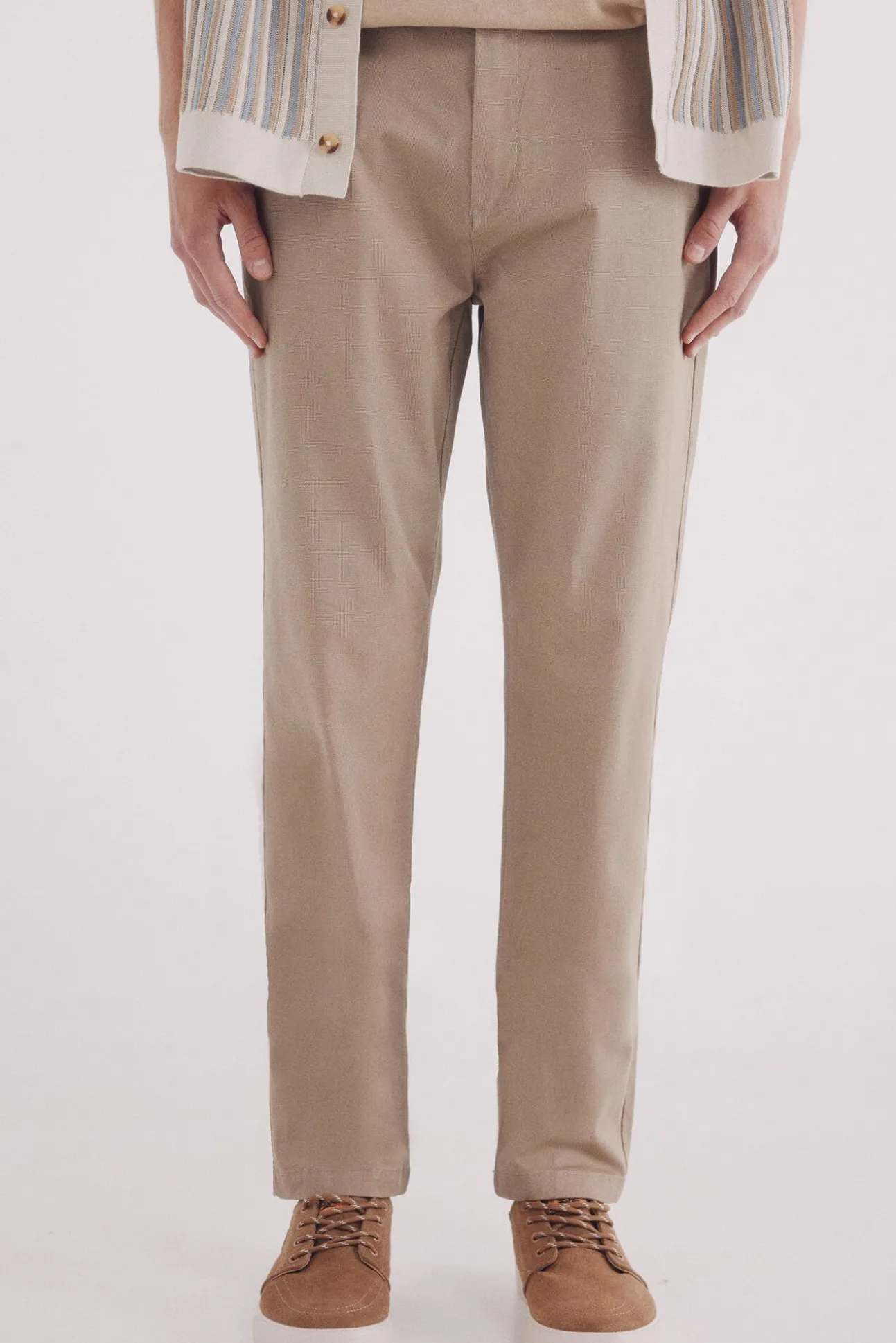 Pantalón chino microestampado slim fit
