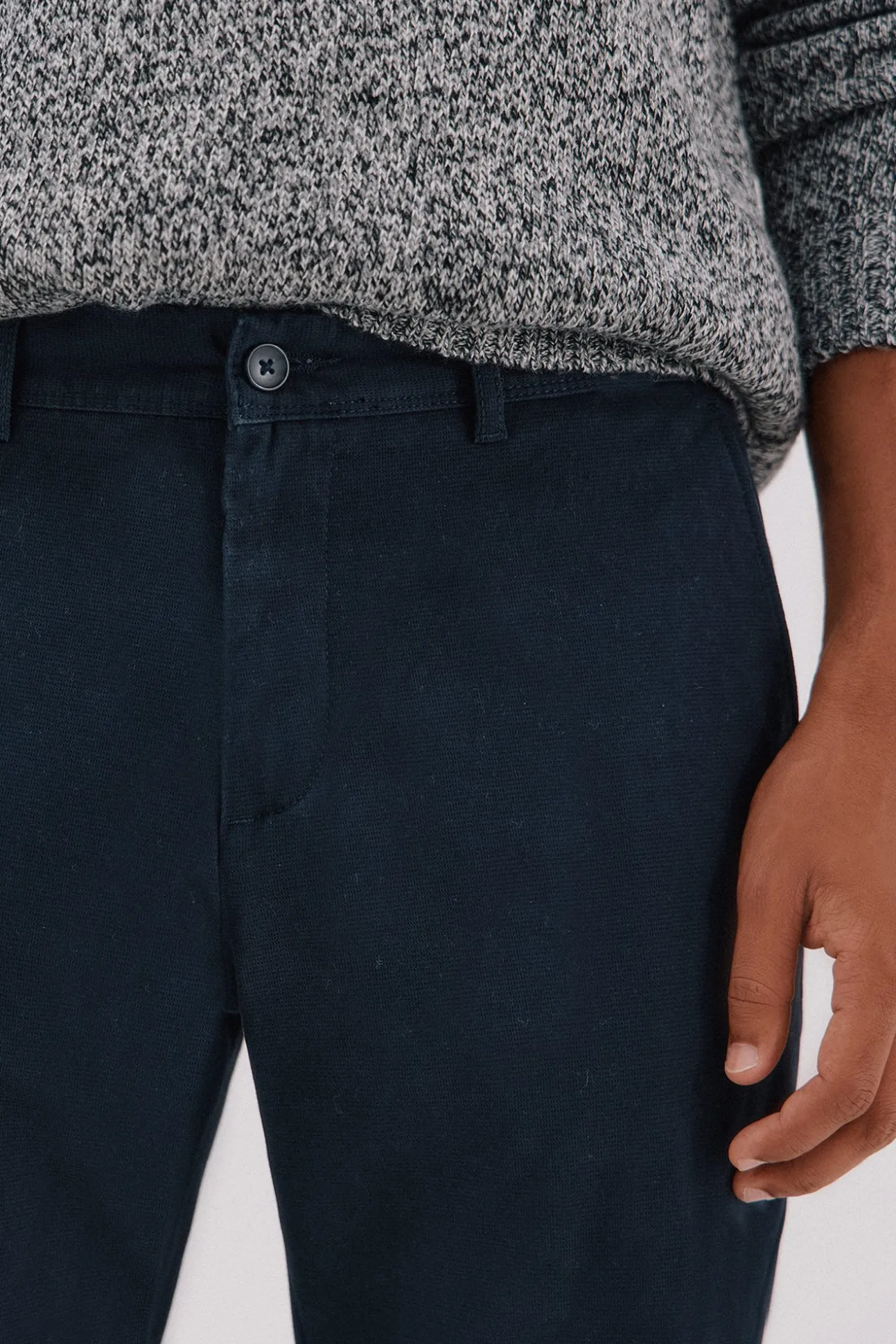 Pantalón chino print slim