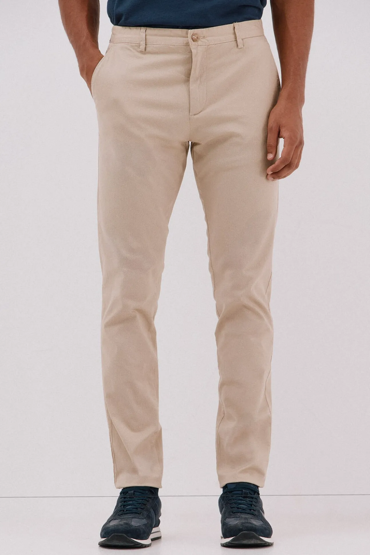 Pantalón chino print slim