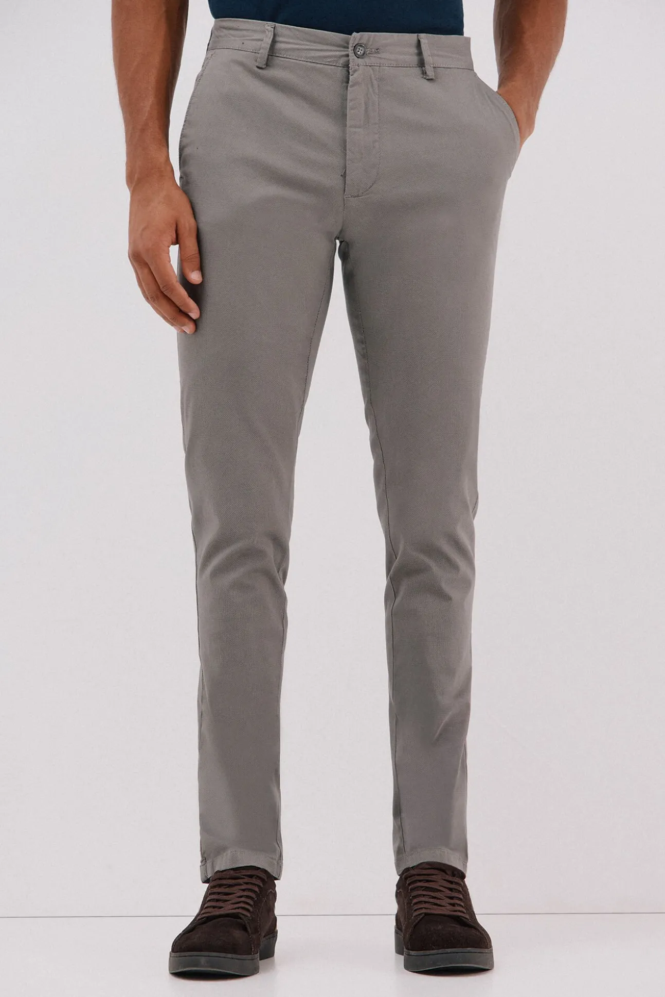 Pantalón chino print slim
