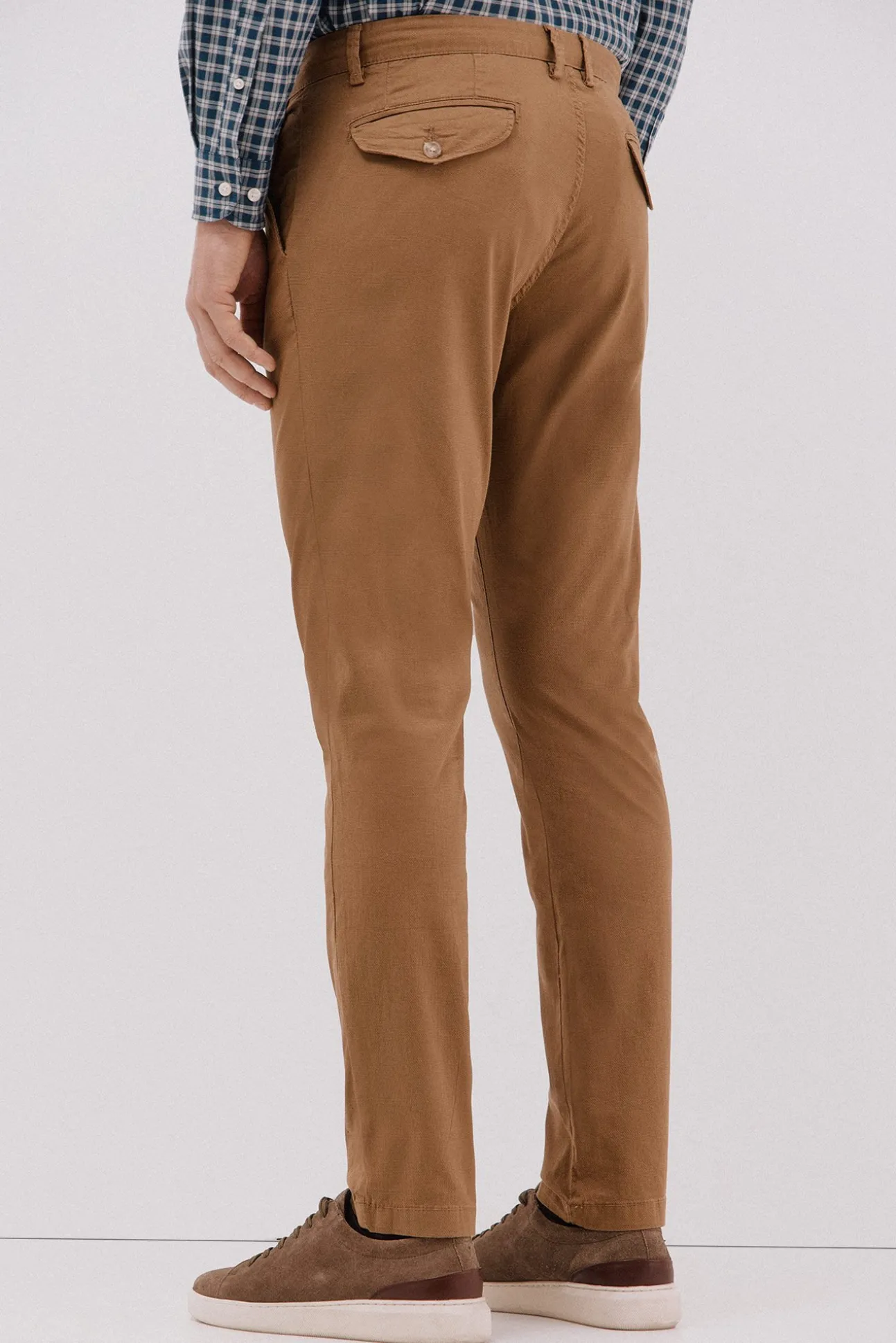 Pantalón chino print slim