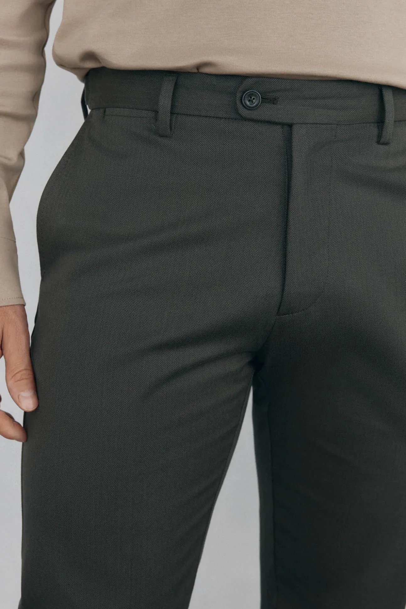 Pantalón chino print slim