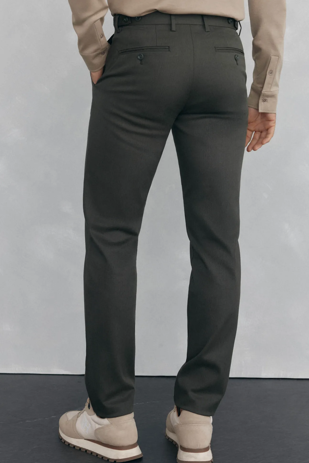 Pantalón chino print slim