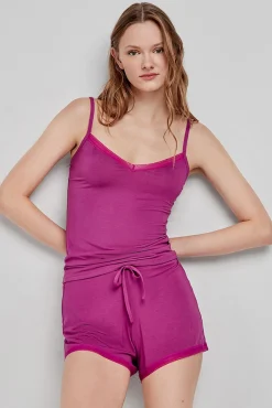 Pantalón corto pijama morado