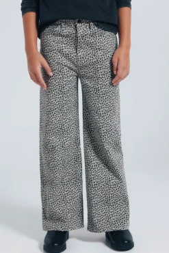 Pantalón culotte animal print niña