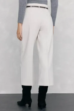 Pantalón culotte con cinturón