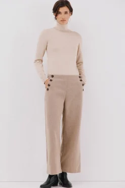 Pantalón de mujer crop y ancho