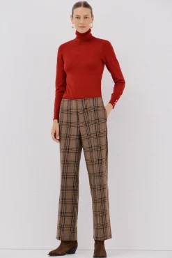 Pantalón de mujer de cuadros