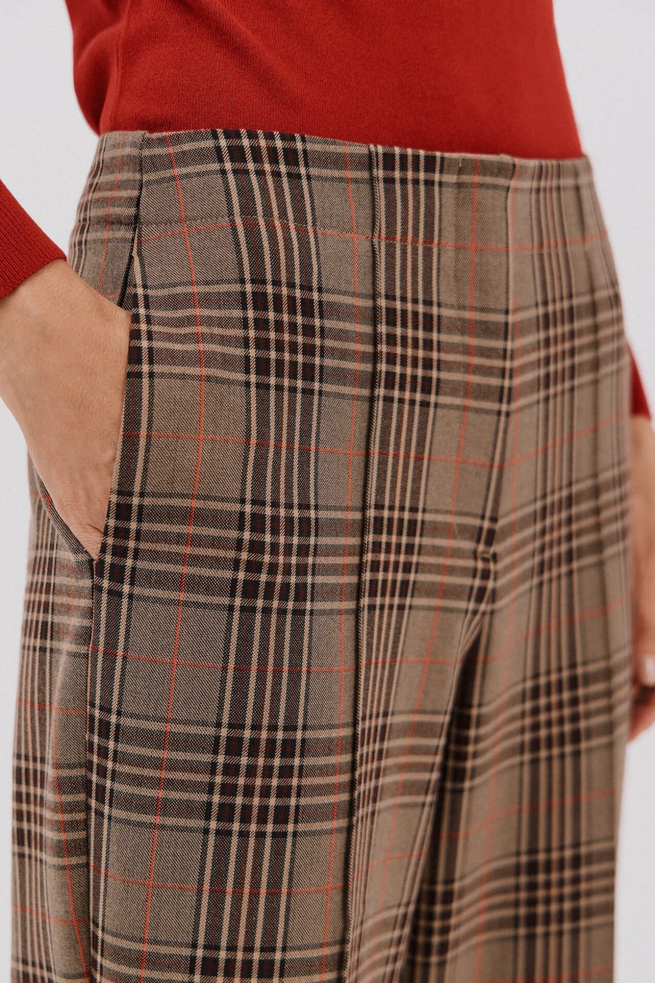 Pantalón de mujer de cuadros