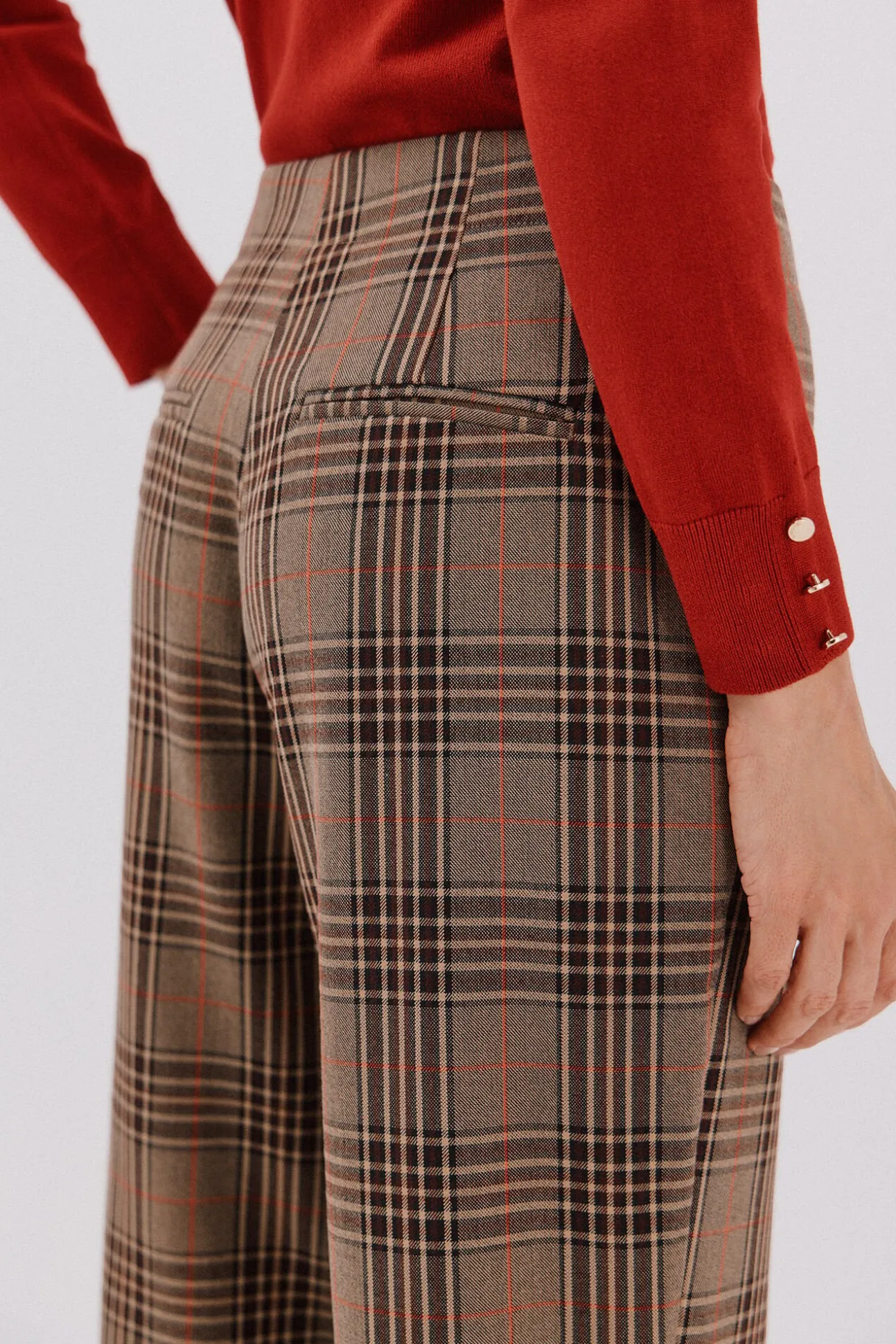 Pantalón de mujer de cuadros