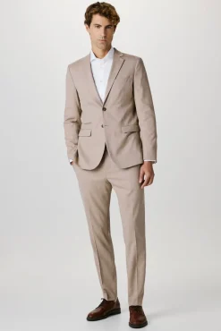 Pantalón de traje Slim Fit con lana