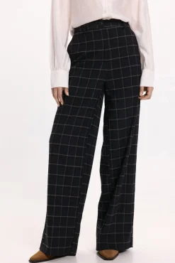 Pantalón de vestir de cuadros con viscosa